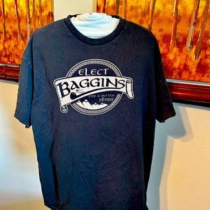 Hobbit lord of the rings, vintage T-shirt “elect Baggins for a better Shire” HTF